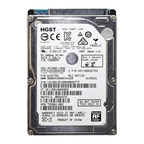 هارد دیسک اینترنال لپ‌تاپ HGST ظرفیت 1 ترابایت